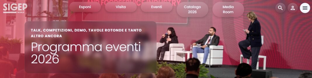 Il programma di Sigep (foto dal sito della Fiera)